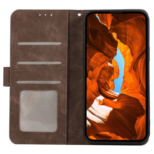 ABEEL For Samsung Galaxy A15 5G Shockproof Phone Case PU Leather RFID Blocking Wallet Cover - Brown - 2
