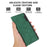ABEEL For Samsung Galaxy A12 Drop Proof Cell Phone Case RFID Blocking Stand Cover - Green - 7