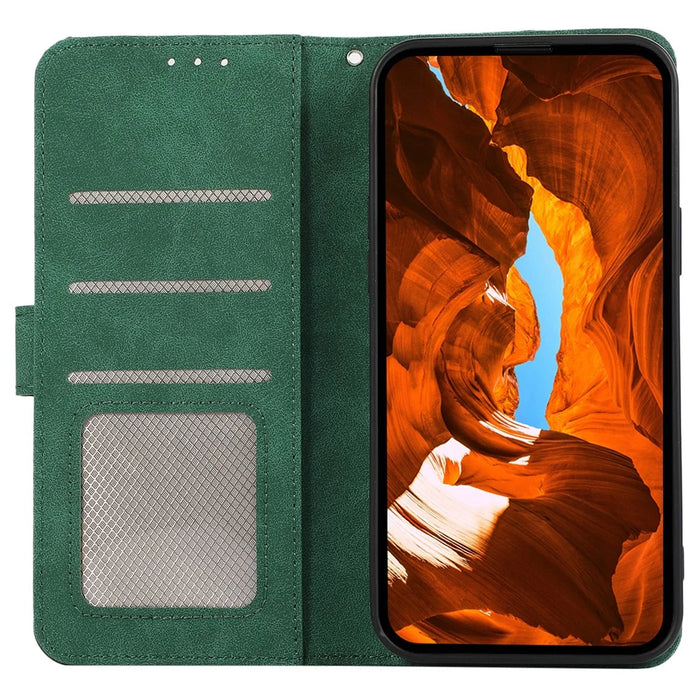 ABEEL For iPhone 14 Pro Max Cell Phone Cases RFID Blocking PU Leather Stand Cover - Green - 2