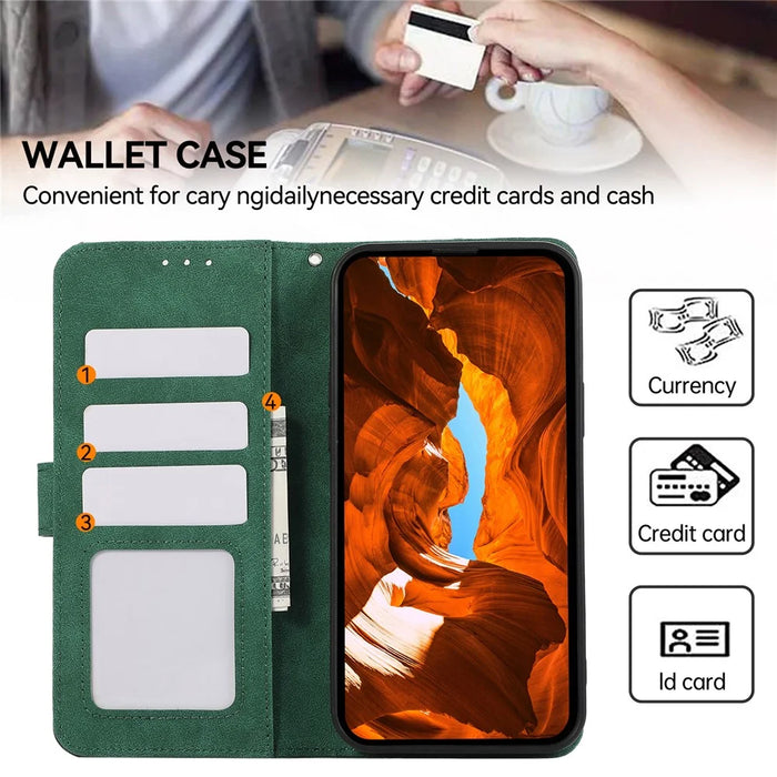 ABEEL For iPhone 14 Pro Max Cell Phone Cases RFID Blocking PU Leather Stand Cover - Green - 5