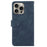 ABEEL For iPhone 14 Pro Leather Phone Case RFID Blocking Wallet Flip Phone Cover - Blue - 7
