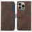 ABEEL For iPhone 12 / 12 Pro Case Color Matching RFID Blocking Leather Phone Cover with Wallet - Brown - 1