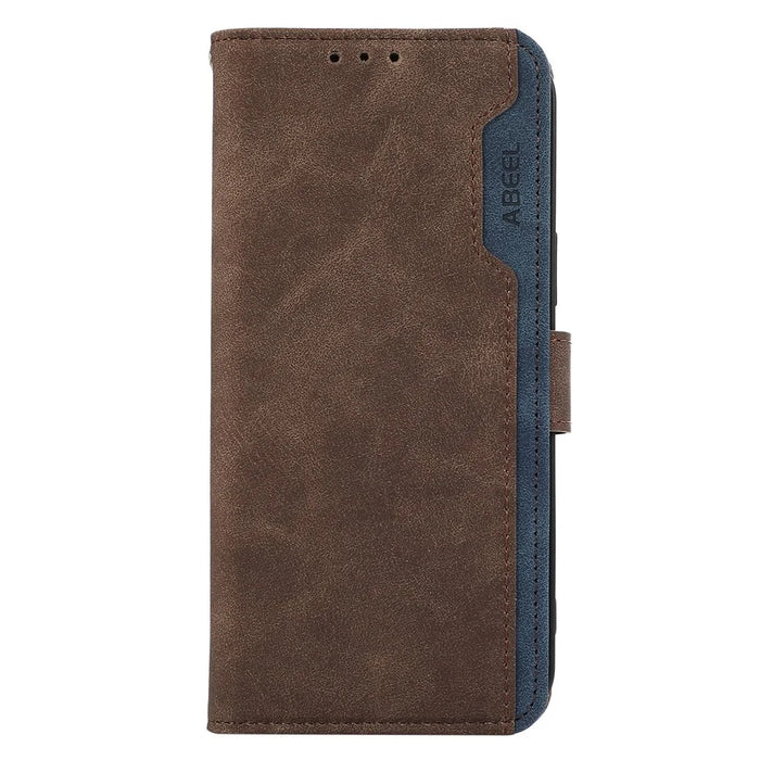 ABEEL For iPhone 12 / 12 Pro Case Color Matching RFID Blocking Leather Phone Cover with Wallet - Brown - 7