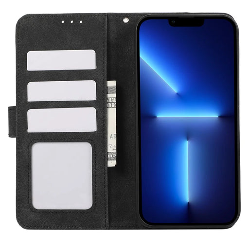 ABEEL For iPhone 13 Pro Wallet Case RFID Blocking Splicing Color Leather Phone Cover - Black - 2