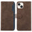 ABEEL For iPhone 14 Wallet Phone Case Color Matching RFID Blocking Leather Flip Cover - Brown - 1