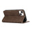 ABEEL For iPhone 14 Wallet Phone Case Color Matching RFID Blocking Leather Flip Cover - Brown - 4