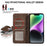 ABEEL For iPhone 14 Wallet Phone Case Color Matching RFID Blocking Leather Flip Cover - Brown - 5
