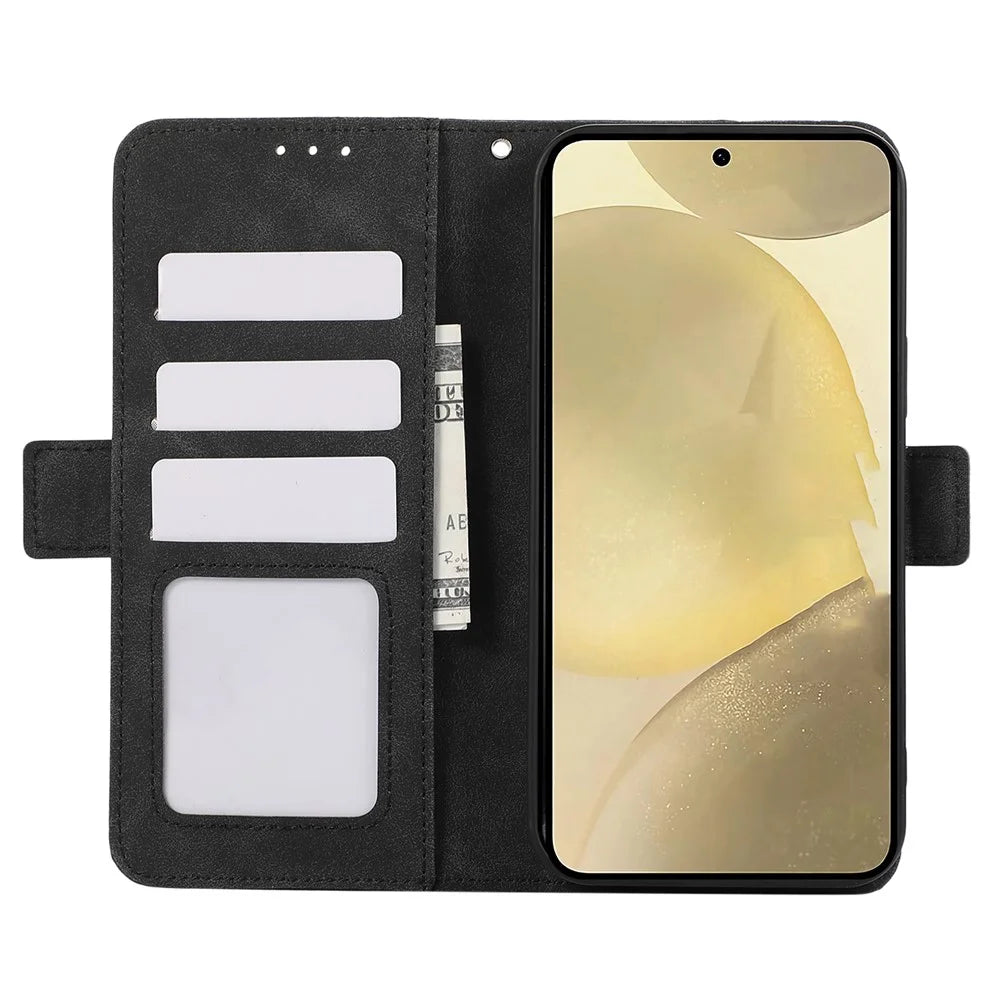 ABEEL For Samsung Galaxy S23+ Leather Case RFID Blocking Wallet Phone Cover Side Magnetic Clasp - Black - 2