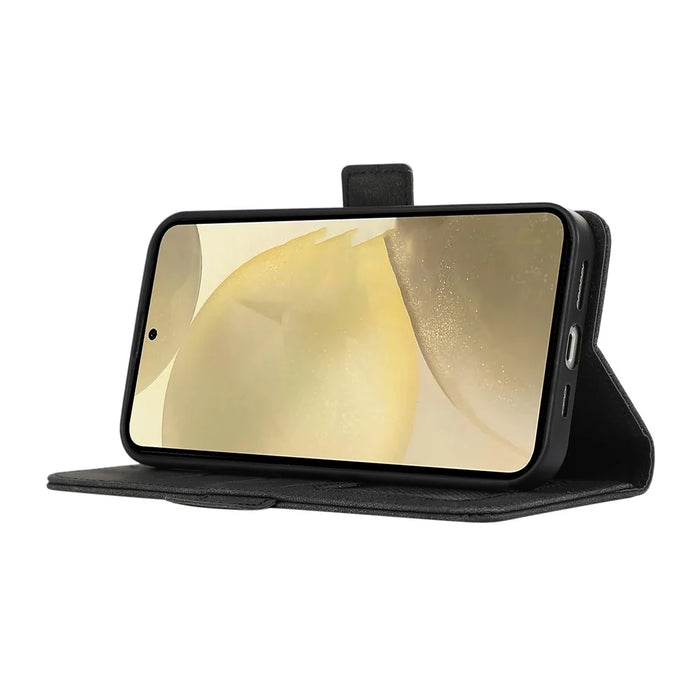 ABEEL For Samsung Galaxy S23+ Leather Case RFID Blocking Wallet Phone Cover Side Magnetic Clasp - Black - 3