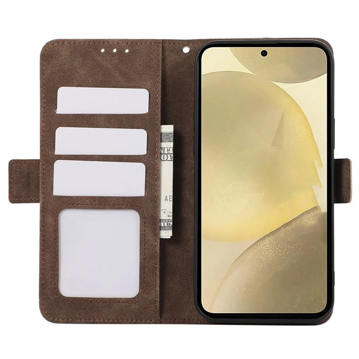ABEEL Anti-drop Cover for Samsung Galaxy S23 Side Magnetic Clasp RFID Blocking Leather Case - Brown - 2