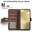 ABEEL Anti-drop Cover for Samsung Galaxy S23 Side Magnetic Clasp RFID Blocking Leather Case - Brown - 4