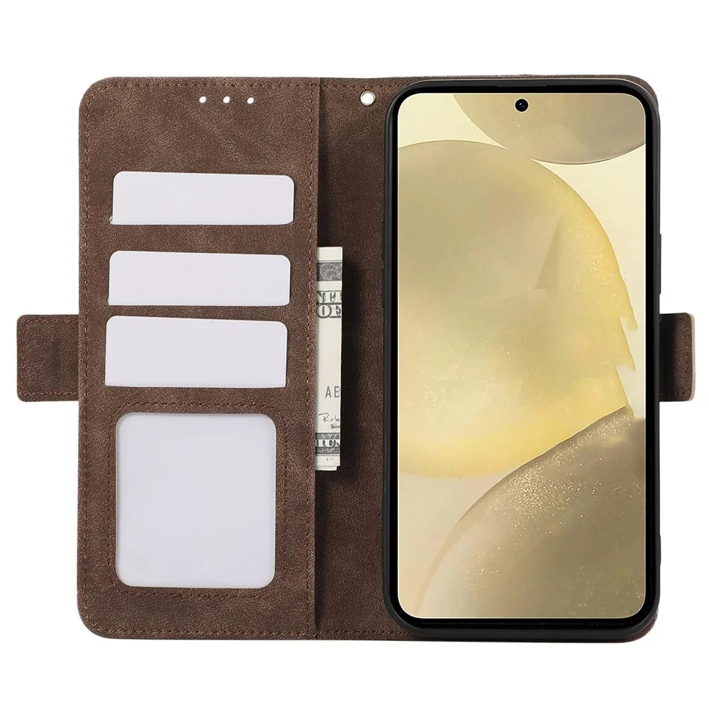 ABEEL For Samsung Galaxy Xcover7 Case Side Magnetic Closure Card Slots RFID Blocking Phone Cover - Brown - 2
