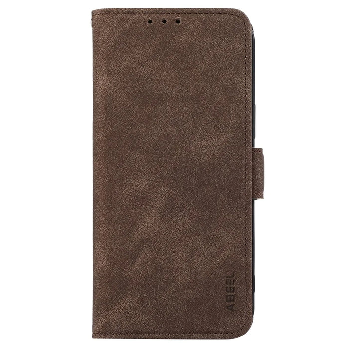 ABEEL For Samsung Galaxy Xcover7 Case Side Magnetic Closure Card Slots RFID Blocking Phone Cover - Brown - 6