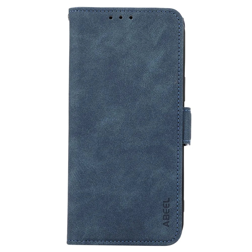 ABEEL For Samsung Galaxy A35 5G Case PU Leather Dual Magnetic Clasp RFID Blocking Phone Cover - Blue - 6