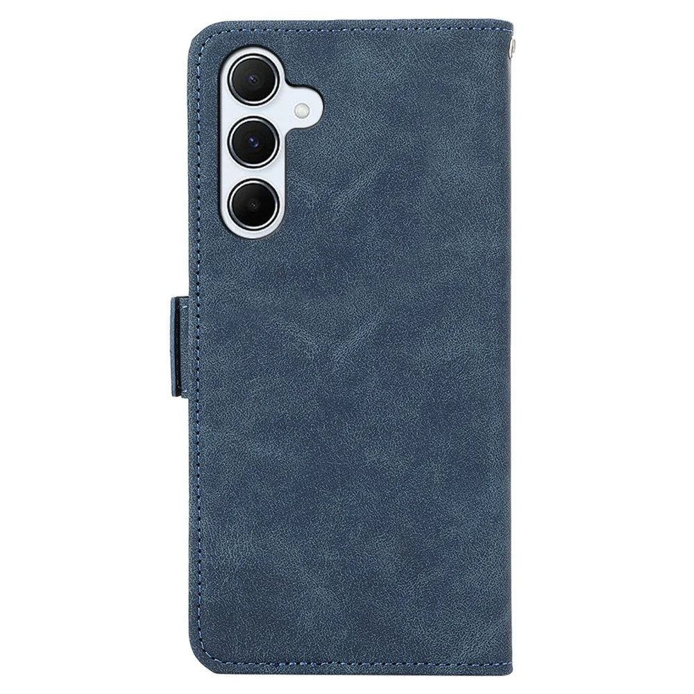 ABEEL For Samsung Galaxy A35 5G Case PU Leather Dual Magnetic Clasp RFID Blocking Phone Cover - Blue - 7