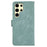 ABEEL For Samsung Galaxy S22 Ultra 5G Phone Case PU Leather Protective Cover RFID Blocking Stand - Baby Blue - 7