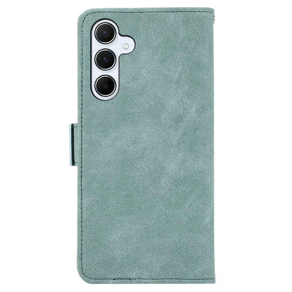 ABEEL Phone Cover for Samsung Galaxy S25 / S24 Wallet PU Leather RFID Blocking Flip Phone Stand Shell - Baby Blue - 7