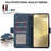 ABEEL Phone Cover for Samsung Galaxy S21 FE 5G Side Magnetic Clasp RFID Blocking Anti-scratch Leather Case - Blue - 4