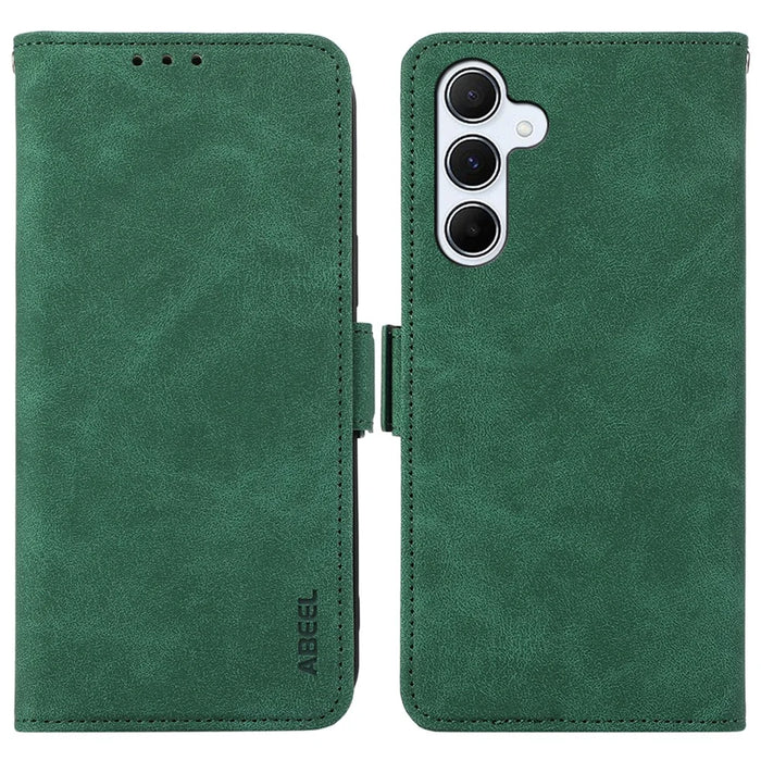 ABEEL For Samsung Galaxy S25+ / S24+ Phone Case Side Magnetic Clasp RFID Blocking Wallet Leather Cover - Green - 1