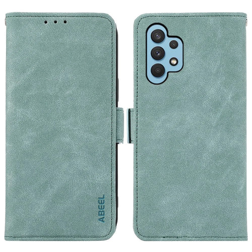 ABEEL For Samsung Galaxy A32 4G (EU Version) Case RFID Blocking Wallet Leather Stand Phone Cover - Baby Blue - 1