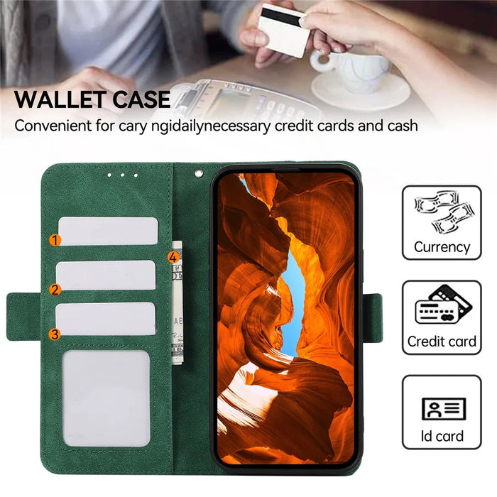 ABEEL For Samsung Galaxy S20 FE / S20 FE 5G /  S20 FE 2022 / S20 Lite Magnetic Case RFID Blocking Folio Flip Style Phone Cover - Green - 5