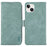 ABEEL For iPhone 15 Leather Case RFID Blocking Wallet Phone Cover Side Magnetic Clasp - Baby Blue - 1