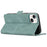 ABEEL For iPhone 15 Leather Case RFID Blocking Wallet Phone Cover Side Magnetic Clasp - Baby Blue - 3