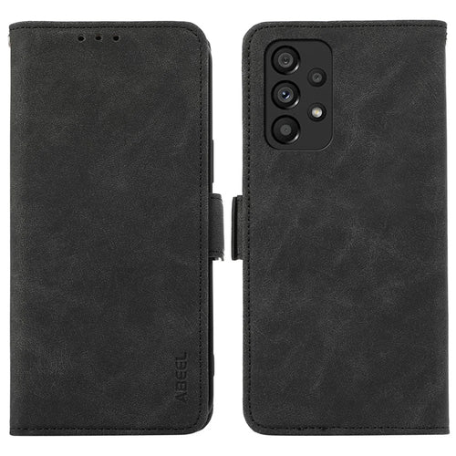 ABEEL For Samsung Galaxy A23 4G / A23 5G (Global Version) Case Side Magnetic Clasp Leather Phone Cover - Black - 1