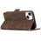 ABEEL For iPhone 13 6.1 inch RFID Blocking Stand PU Leather Protective Shell Phone Protective Cover - Brown - 3