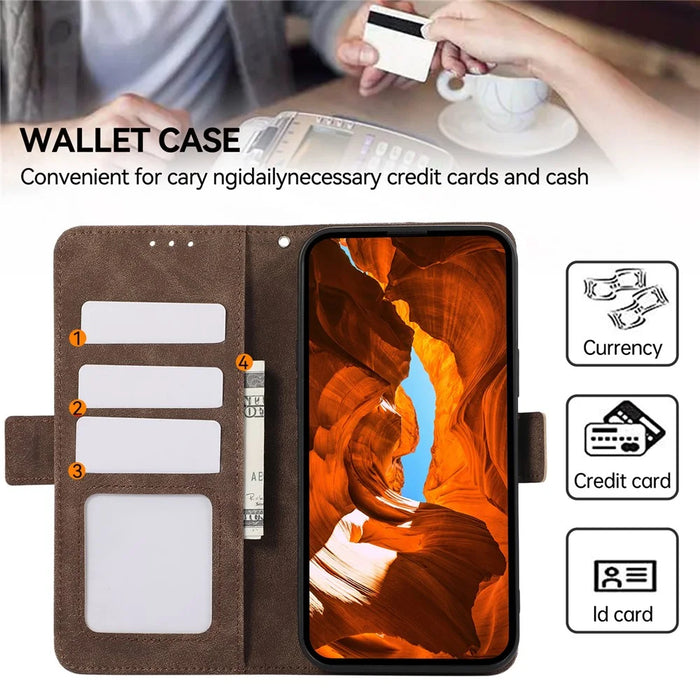 ABEEL For iPhone 13 6.1 inch RFID Blocking Stand PU Leather Protective Shell Phone Protective Cover - Brown - 5