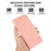 ABEEL For iPhone 15 Pro Max Wallet Case PU Leather Stand Blocking RFID Phone Cover - Pink - 7