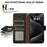 ABEEL For iPhone 15 Pro Max Case RFID Blocking Leather Phone Cover Side Magnetic Clasp - Black - 4