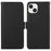 ABEEL For iPhone 14 Plus PU Leather Case Litchi Texture RFID Blocking Phone Cover - Black - 1