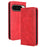 For Google Pixel 9 Pro / Pixel 9 Case Retro PU Leather Wallet Phone Cover Magnetic Auto-Absorbed - Red - 1