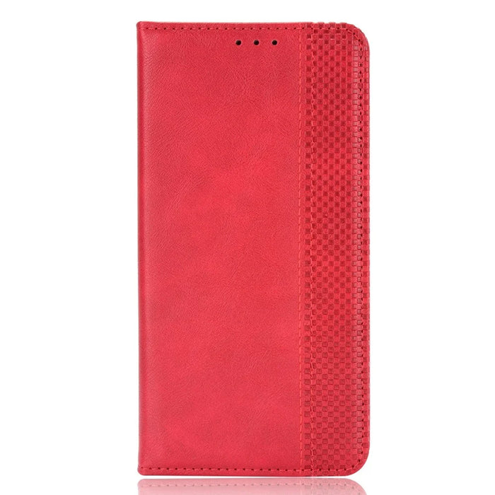 For Google Pixel 9 Pro / Pixel 9 Case Retro PU Leather Wallet Phone Cover Magnetic Auto-Absorbed - Red - 7