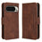 For Google Pixel 9 Pro / Pixel 9 Case Wallet Card Slots PU Leather + TPU Full Protection Phone Cover - Brown - 1