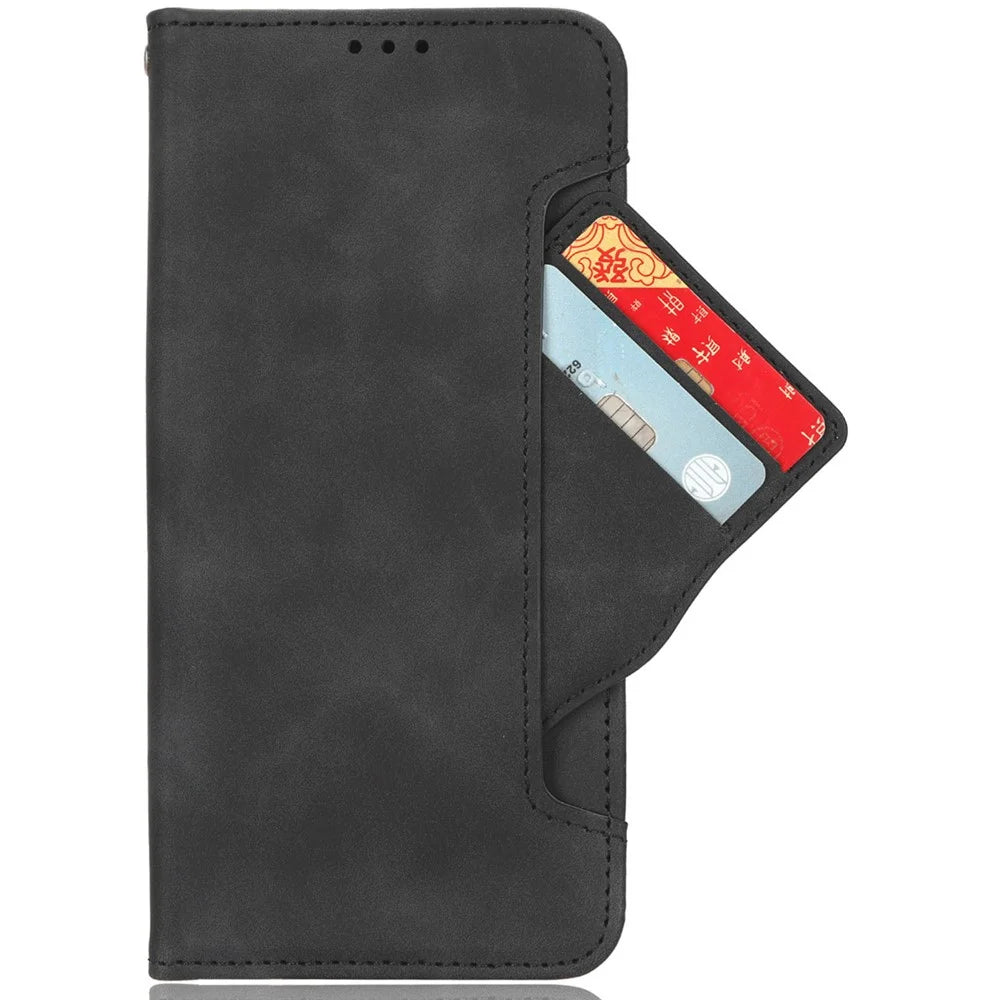 For Google Pixel 9 Pro XL Case PU Leather Stand Wallet Phone Cover with Multi Card Slots - Black - 2