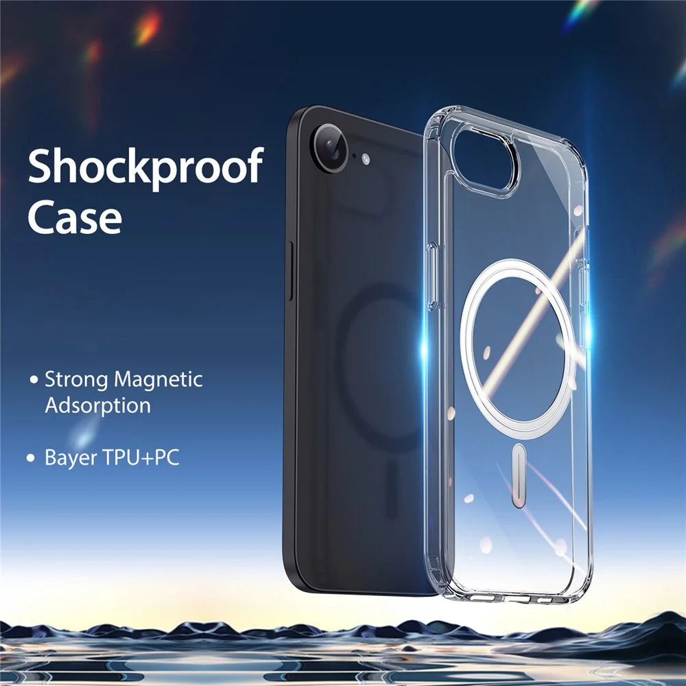 DUX DUCIS Clin Series Phone Case for iPhone 17e / 16e Clear Case Compatible with MagSafe PC + TPU Phone Cover - 3