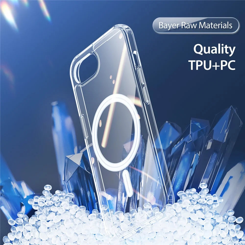 DUX DUCIS Clin Series Phone Case for iPhone 17e / 16e Clear Case Compatible with MagSafe PC + TPU Phone Cover - 6