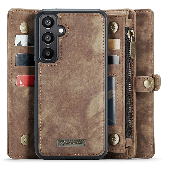 For Samsung Galaxy A15 4G / 5G Phone Cases CASEME 008 Leather Cover with Detachable Wallet and Strap - Brown - 2