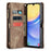 For Samsung Galaxy A15 4G / 5G Phone Cases CASEME 008 Leather Cover with Detachable Wallet and Strap - Brown - 4
