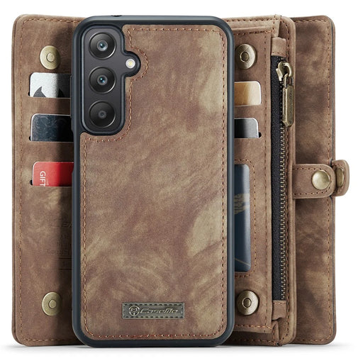For Samsung Galaxy A25 5G (Global) (161mm) Phone Cases CASEME 008 Leather Cover with Detachable Wallet and Strap - Brown - 2