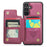 For Samsung Galaxy A15 4G / 5G Phone Case CASEME C22 Leather Back Cover with RFID Blocking Card Slots - Red - 2