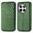 For OnePlus 12 5G PU Leather Case Rhombus Imprint Wallet Stand Phone Cover - Green - 1