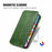 For OnePlus 12 5G PU Leather Case Rhombus Imprint Wallet Stand Phone Cover - Green - 4