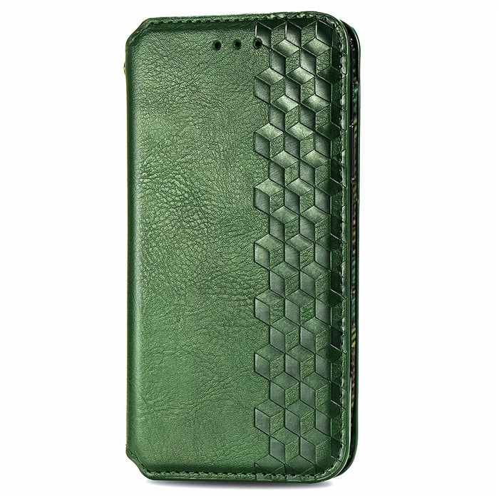 For OnePlus 12 5G PU Leather Case Rhombus Imprint Wallet Stand Phone Cover - Green - 5