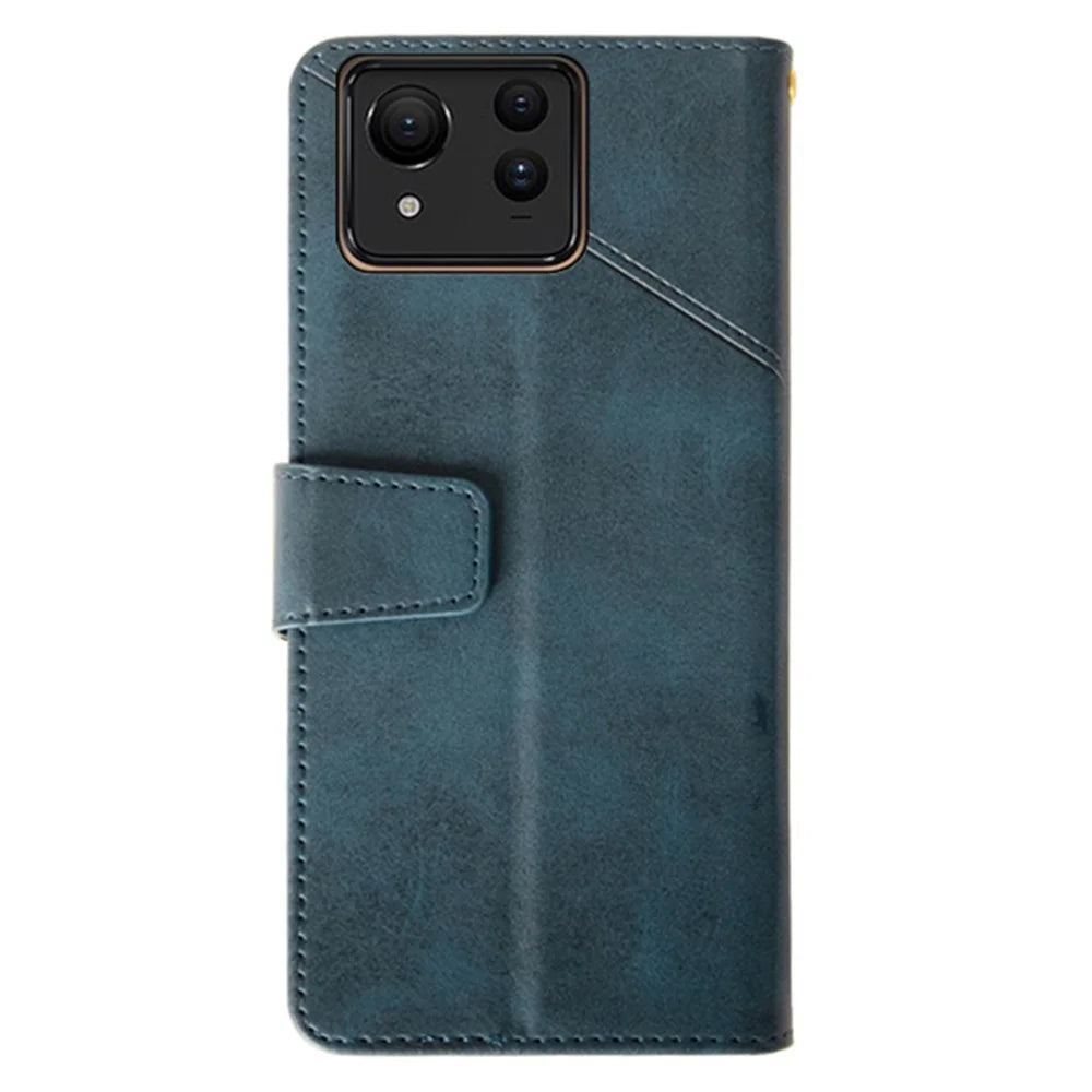 IDEWEI For Asus Zenfone 11 Ultra 5G Cover Card Slots Holder Calf Texture PU Leather Phone Case - Blue - 5
