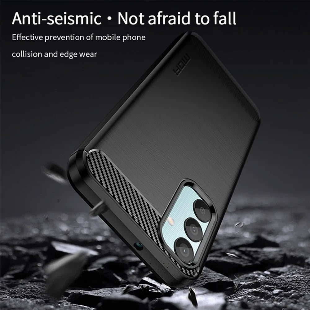 MOFI JK TPU Series-1 For Samsung Galaxy M15 5G / F15 5G Case Brushed Soft TPU Phone Cover - Black - 6