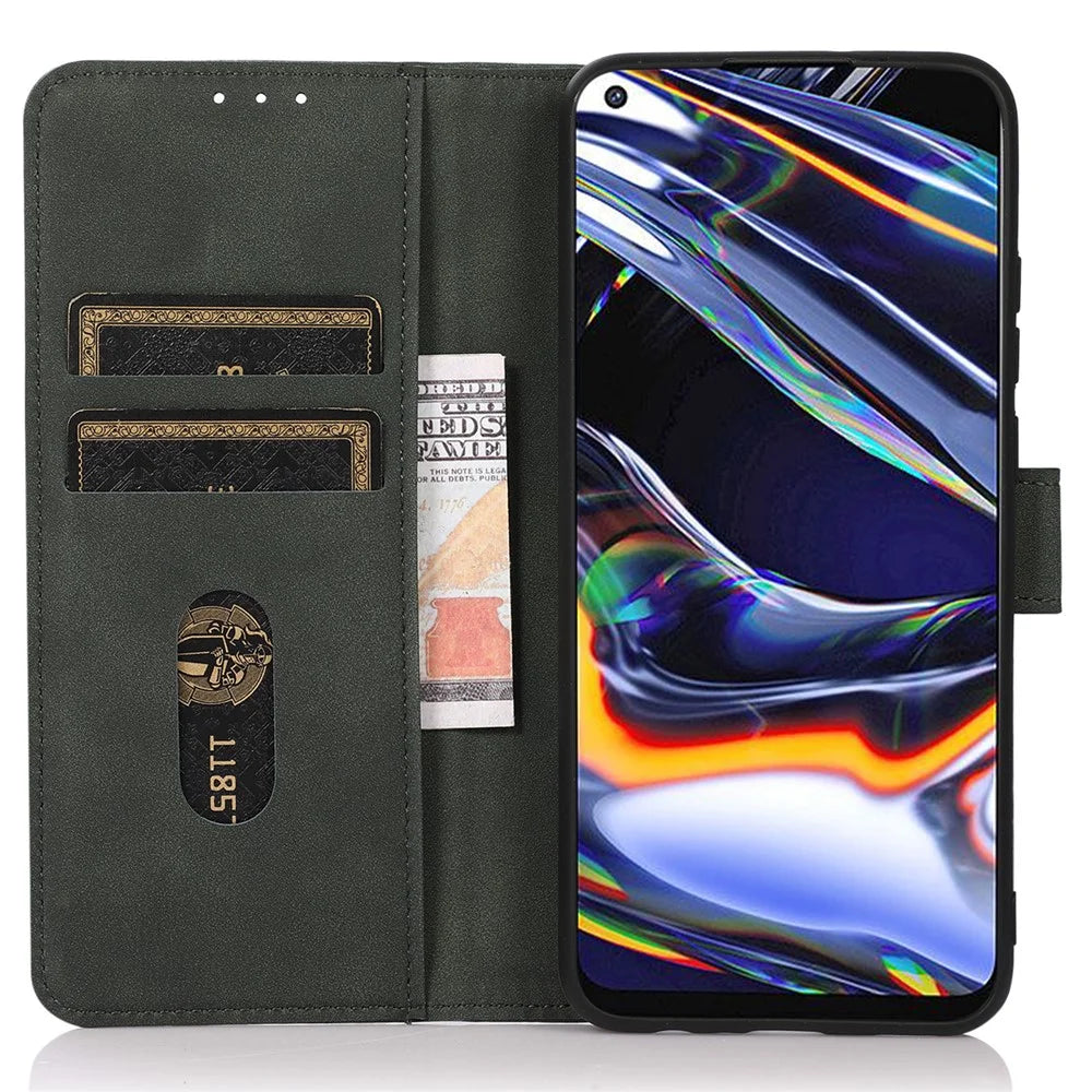 KHAZNEH For Google Pixel 9 / Pixel 9 Pro Shockproof PU Leather Phone Case Wallet Stand Cover - Green - 3