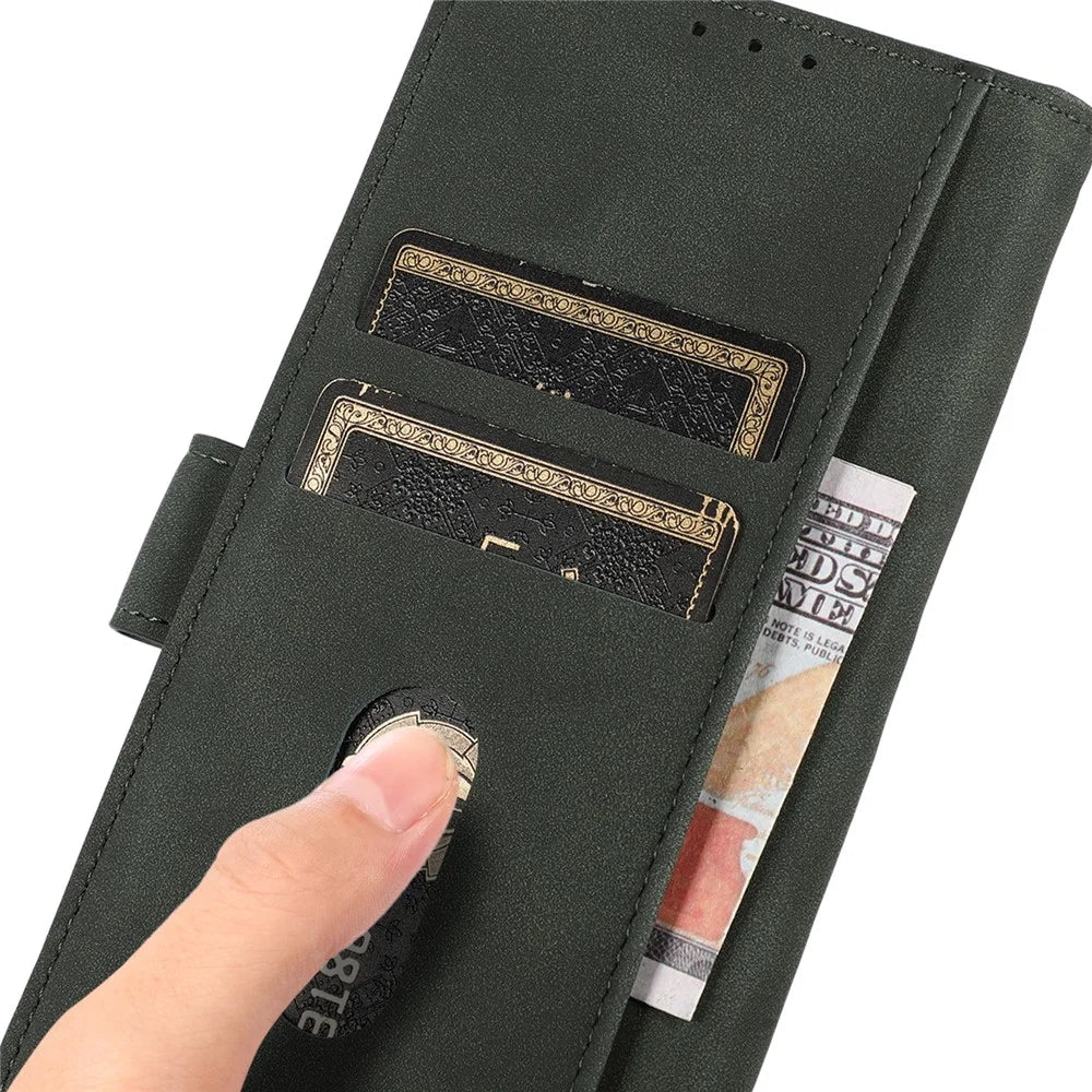KHAZNEH For Google Pixel 9 / Pixel 9 Pro Shockproof PU Leather Phone Case Wallet Stand Cover - Green - 4